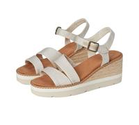 TOMS Women's Darya Wedge Espadrille Heel Casual Sandal, Natural, 7.5