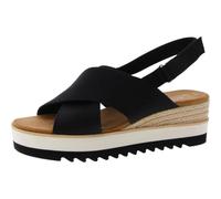 TOMS Womens Diana Crossover Platform Slingback Casual Sandals Casual Mid Heel 2-3" - Black, Black, 6.5 UK