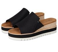 TOMS Women's Diana Mule Sandal, Black Heavy Canvas, 3 UK