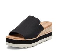 TOMS Women's Diana Mule Sandal, Black Wide Width Heavy Canvas, 6.5
