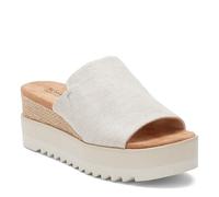 TOMS Women's Diana Mule Sandal, Natural Wide Width Yarn Dye, 5
