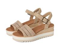 TOMS Women's Diana Sandal, Champagne Metallic Basket Weave/Suede, 3.5 UK