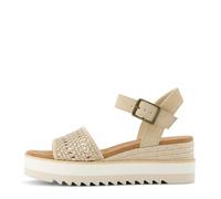 TOMS Women's Diana Sandal, Champagne Metallic Basket Weave/Suede, 6.5 UK