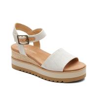 TOMS Women's Diana Sandal, Natural Wide Width Yarn Dye, 9