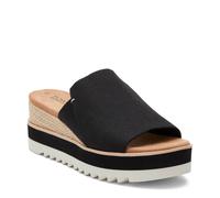 Toms Womens Diana Wedge Heel Open Toe Mules in Black - Size UK 7.5