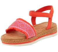 TOMS Girls Diana Wedge Sandal, Red, 5 UK