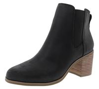TOMS Women's Evelyn Chelsea Boot, Black Leather, 7 UK