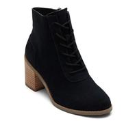 TOMS Women's Evelyn Lace-up Ankle Boot , Black Suede,6.5 UK