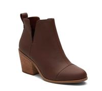 TOMS Women's Everly Cutout Boot, Chestnut Leather, 3.5 UK