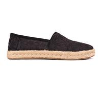 Toms Womens Floral Lace Espadrilles Shoes Black