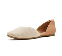 TOMS Women's Gemma D'Orsay Ballet Flat, Honey Tonal Sparkle Woven/Leather, 6 UK