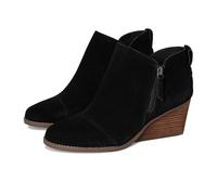 TOMS Women's Goldie Boot, Black Suede, 5