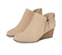 TOMS Women's Goldie Boot, Oatmeal Suede, 8