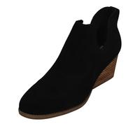 TOMS Women's Gwen Ankle Boot, Black Suede, 4.5 UK