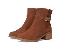 TOMS Womens Hailey Buckle Casual Boots Ankle Low Heel 1-2" - Brown, Brown, 5 UK