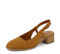 TOMS Womens Jaclyn Slingback Dress Casual Casual Low Heel 1-2" - Brown, Amb Brn Nubk Lth, 7 UK