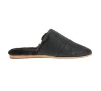 TOMS Women's Jade Mule, Black Metallic Suede/Faux Fur, 4.5 UK