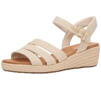 TOMS Women's Julia Wedge Sandal, Champagne Tonal Sparkle Woven, 10 UK