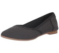 TOMS Women's Jutti Neat Ballet Flat, Black Repreve Knit, 4.5 UK