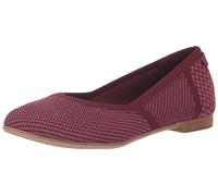 TOMS Women's Jutti Neat Ballet Flat, Deep Burgundy Repreve Knit, 4 UK