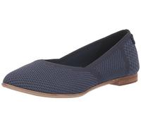 TOMS Women's Jutti Neat Ballet Flat, Navy Repreve Knit, 4 UK