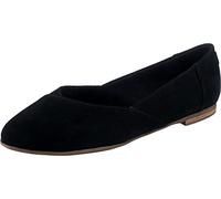 TOMS Women's Jutti Neat Ballet Flat, Suede Black, 4 UK