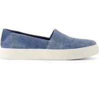 TOMS Women's Kameron Slip On Sneaker, Dark Sky Textured Denim, 4 UK