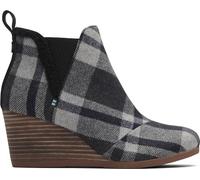 TOMS Women's, Kelsey Ankle Boot, Black Cozy Plaid Faux Shearling, 5 UK