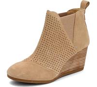 TOMS Women's Kelsey Boot Boat Shoe, Tan Oiled Nubuck/Suede, 3 UK