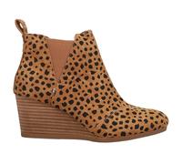 TOMS Women's Kelsey Leopard Pull on Wedge Booties Ankle Boot, Brown, 5 UK