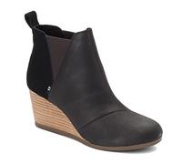 TOMS Women's Kelsey Pump, Black Leather/Suede, 7.5 UK
