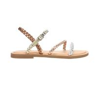 TOMS Women's Kira Flat Sandal, Multi Metallic Synthetic Braid, 4 UK