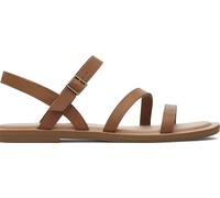 TOMS Women's Kira Flat Sandal, Tan Leather, 5.5 UK