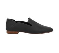 TOMS Women's Lara Loafer Flat, Black Leather, 4 UK