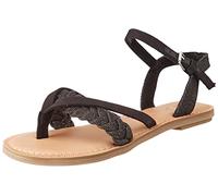TOMS Women's Lexie Flat Sandal, Total Black, 5 UK
