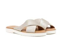 TOMS Women's Mae Crossover Flat Sandal, Champagne Metallic, 8 UK