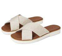 TOMS women's Mae Crossover Flat Sandal, Natural, 5.5 UK