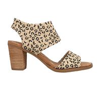 TOMS Women's Majorca Cutout Heeled Sandal, Cheetah Natural, 4.5 UK