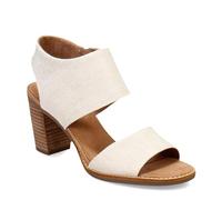 TOMS Women's Majorca Cutout Heeled Sandal, Natural, 6.5 UK