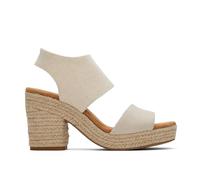 TOMS Women's Majorca Platform Heeled Sandal, Natural, 8 UK