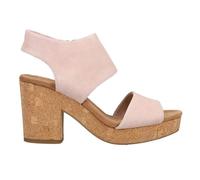 TOMS Women's Majorca Platform Heeled Sandal, Ballet Pink Suede, 7 UK