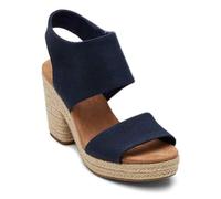 TOMS Women's Majorca Platform Heeled Sandal, Navy Basket Weave, 9 UK