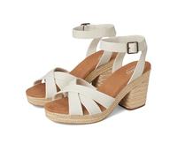 TOMS Women's Majorca Strappy Heeled Sandal, Light Sand, 4 UK