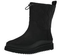 TOMS Women's Makenna Snow Boot, Black/Black Leather and Ridged, 4 UK