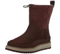 TOMS Women's Makenna Snow Boot, Chestnut Leather and Ridged, 6.5 UK