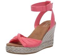 TOMS Women's Marisela Wedge Sandal, Shell Pink Slubby Woven, 8 UK