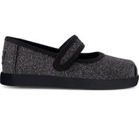 TOMS Girls Nora Mary Jane, Black Iridescent Glimmer, 2 UK