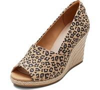 TOMS Women's, Michelle Sandal, Natural Textured Small Leopard, 8 UK