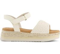 TOMS Women's Mid-Height Wedge Sandal with Adjustable Ankle Strap, Eco-Friendly Comfort, Durable EVA Outsole, Stylish Textile Uppers
