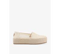 Toms Womens Moroccan Crochet Valencia Floral-pattern Woven Platform Espadrilles Eur 40 / 7 Uk Women
